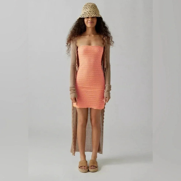 Urban Outfitters Purple & Orange Kari Knit Tube Top Dress Medium - Picture 4 of 7